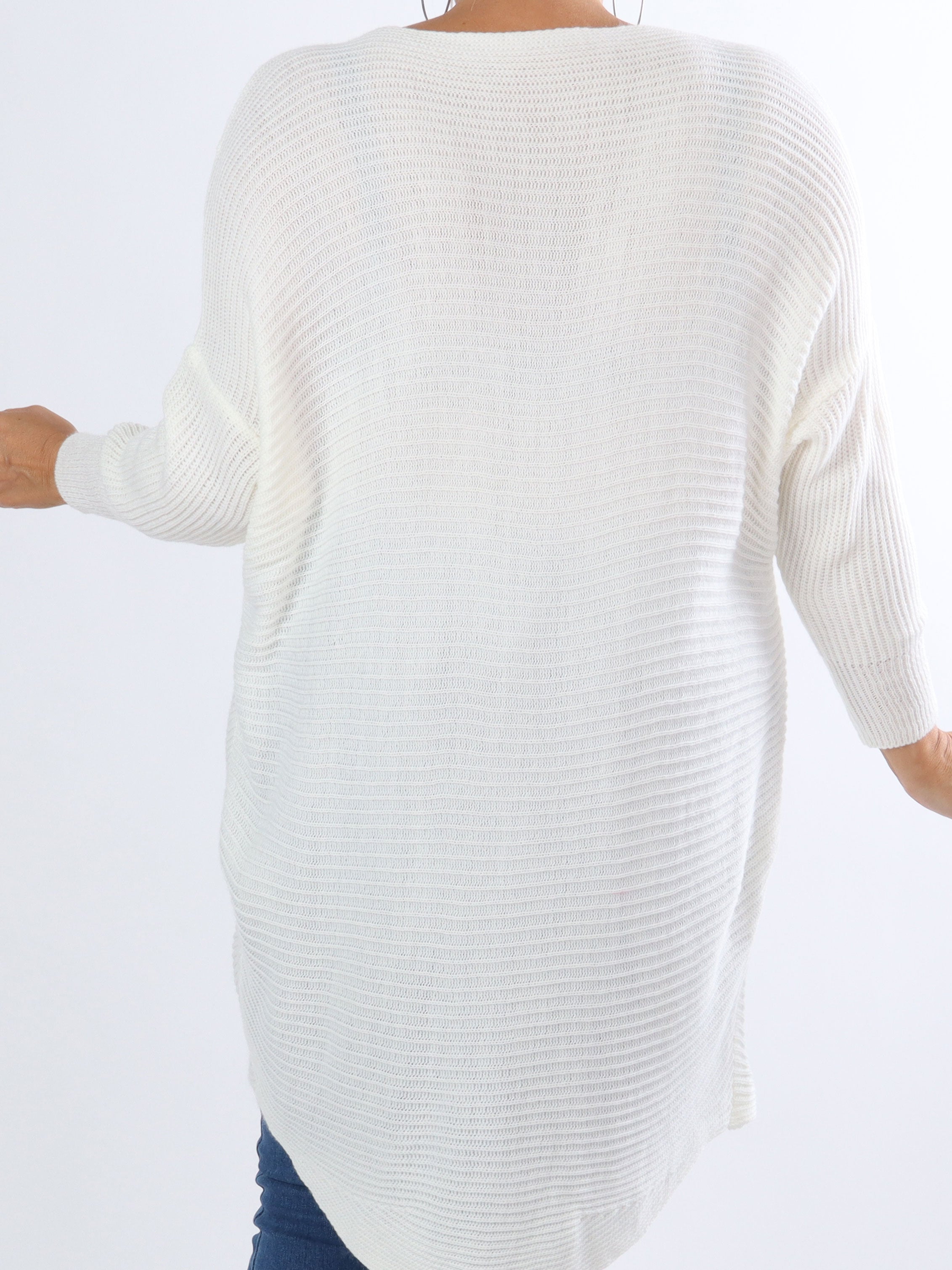 Teddy - Strikbluse med tætsiddende ærmer